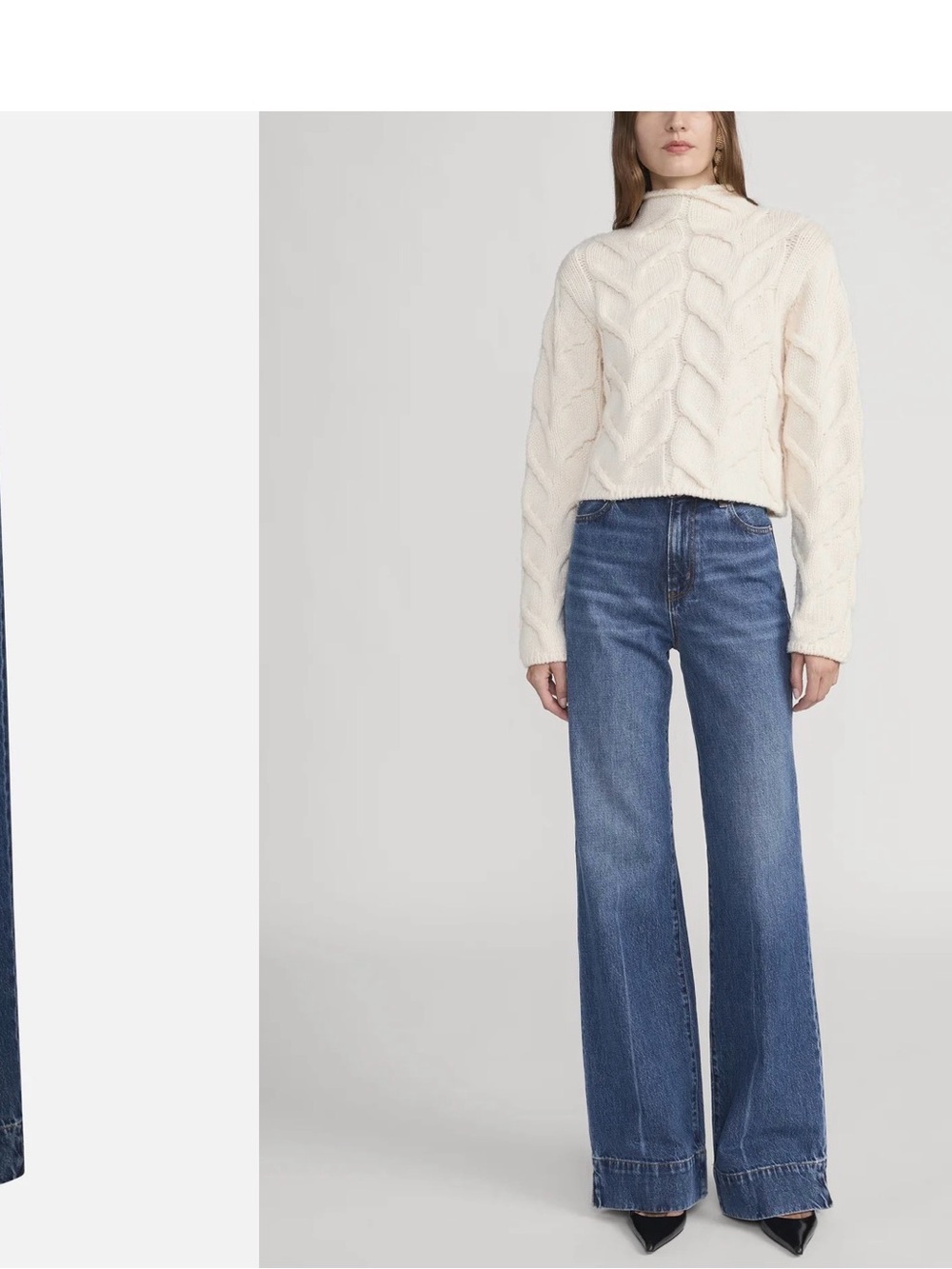 Frame Denim Wide-Leg Jeans in Medium Blue